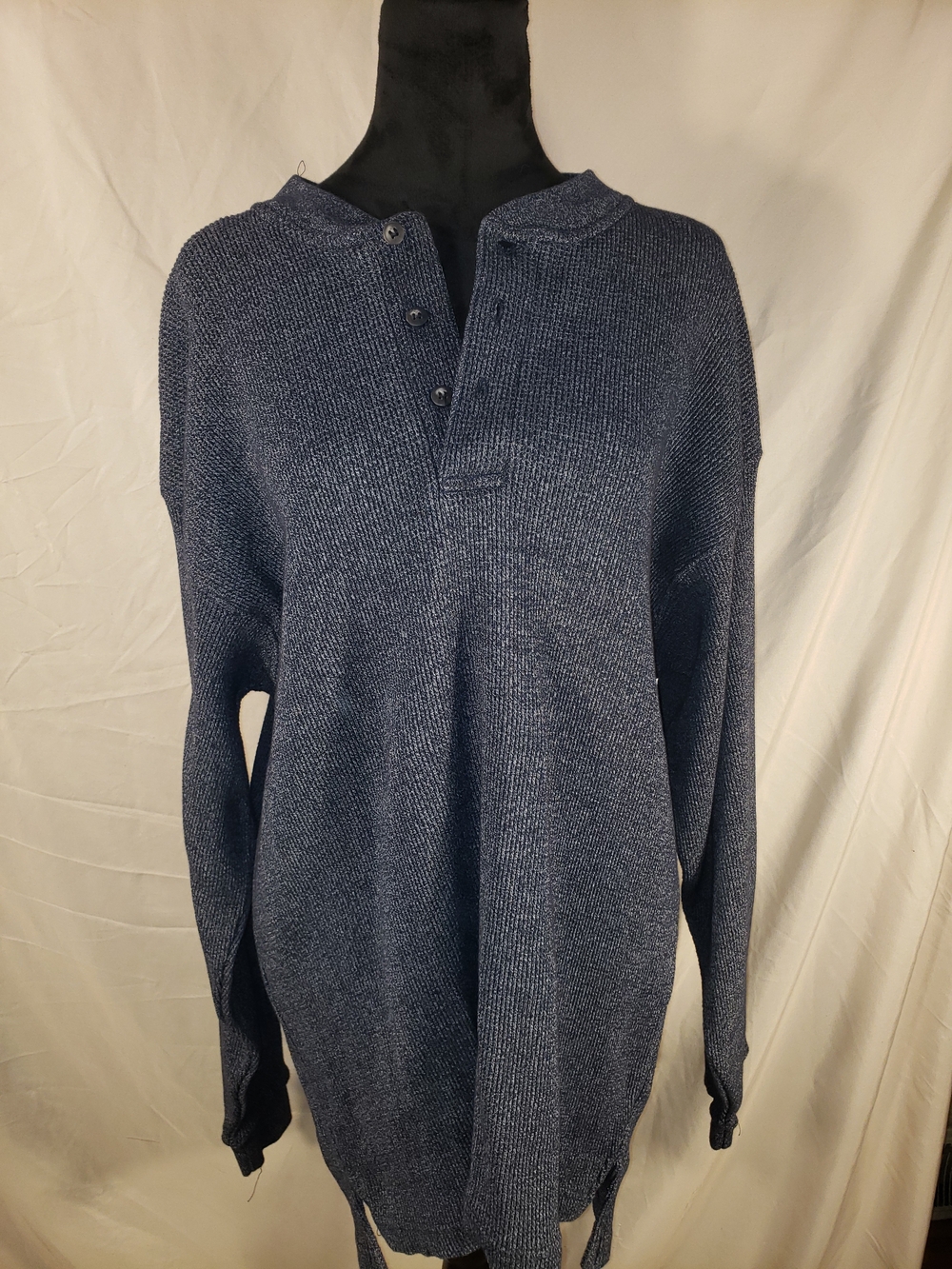 Northwest Men's Dark Navy Zip Henley Sweater